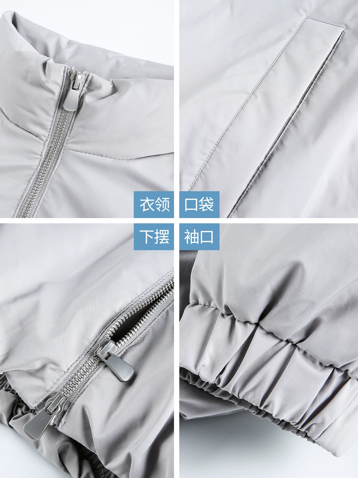 Áo khoác cổ đứng lông vũ trắng OMZM90 dành cho nam, áo khoác cotton dày dặn ấm áp mùa đông, áo khoác phao rộng rãi.