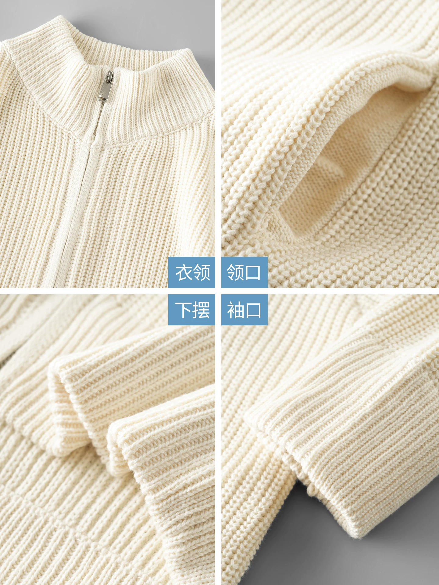 OMZM áo len dây kéo cardigan nam mùa đông Mỹ retro dày áo khoác phong cách Nhật Bản lười biếng giản dị hàng dệt kim