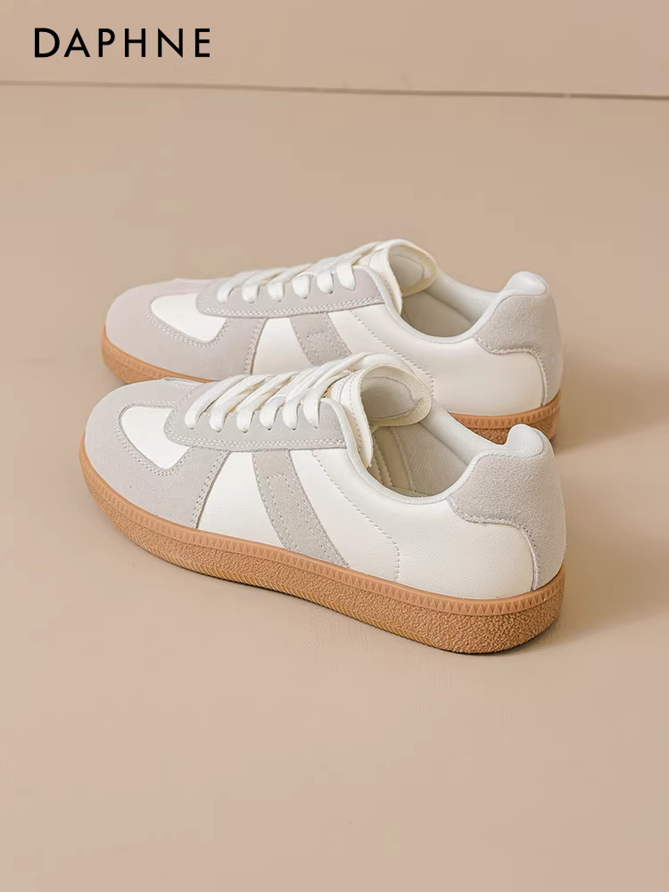 Giày tập luyện đạo đức Daphne Silver dành cho nữ, kiểu mới mùa đông 2025, lót lông cừu, ủng tuyết, giày cotton, giày ba lê trắng, giày thể thao