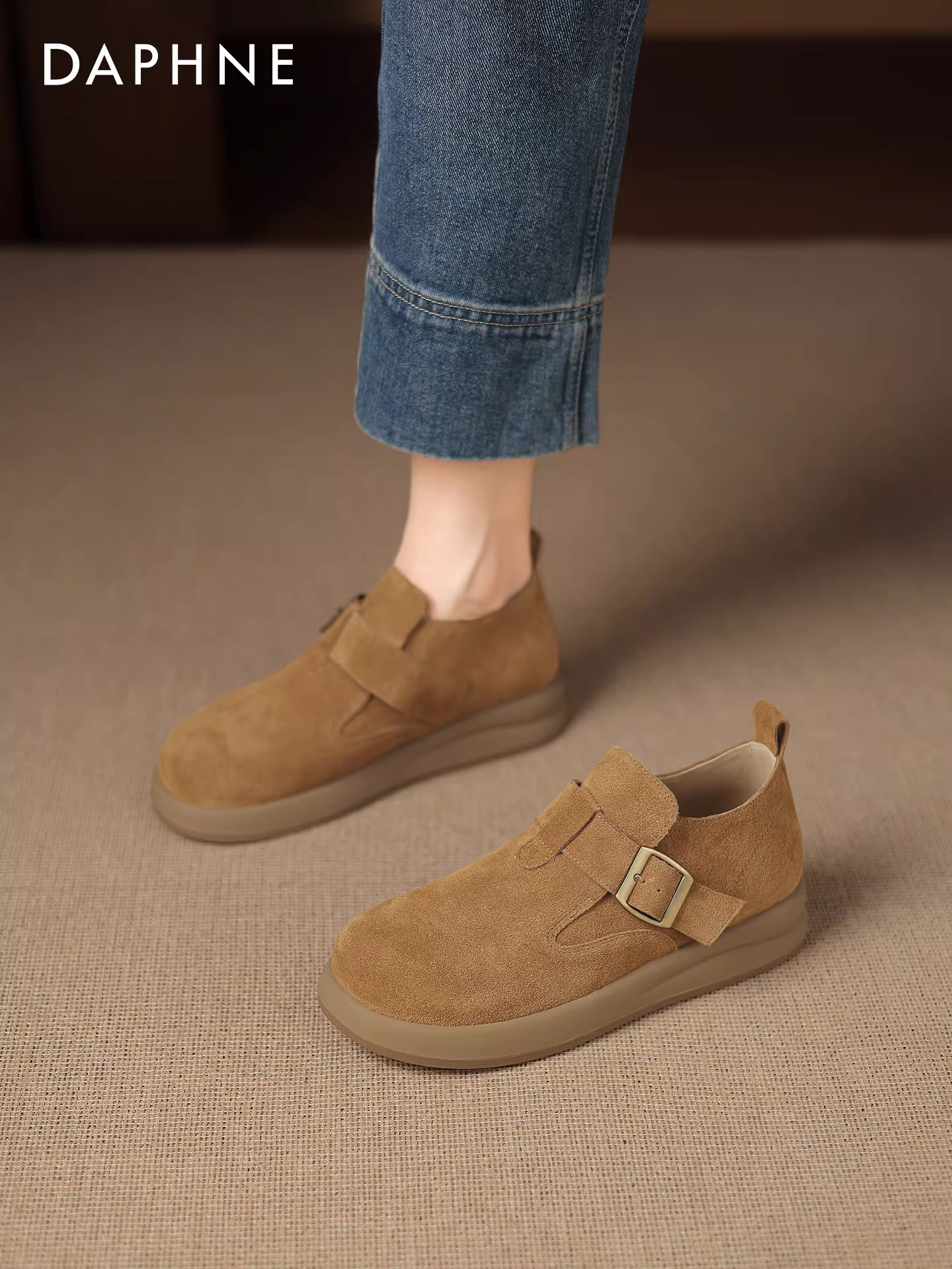 Giày Birkenstock đế bằng Daphne dành cho nữ 2025, mẫu mới thu đông, đế dày, ôm chân, kiểu lười, đế mềm, giày đơn.