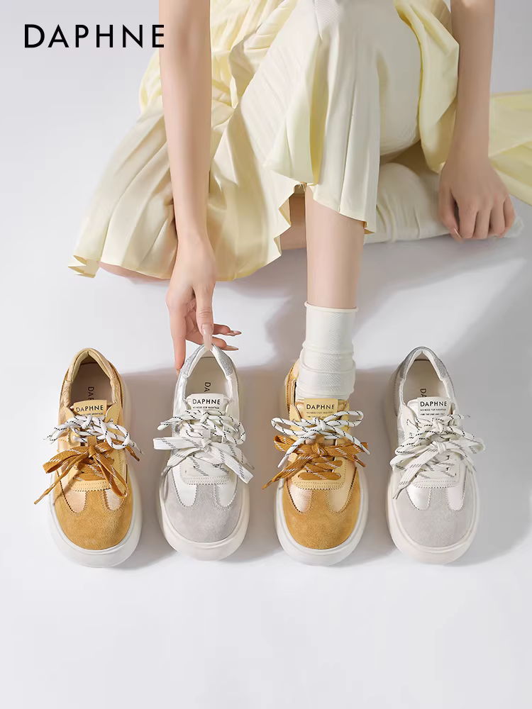 Giày tập múa ba lê Daphne dành cho nữ, mẫu mới xuân hè 2025, đế dày, giày thể thao thường ngày, kiểu lười, đế mềm