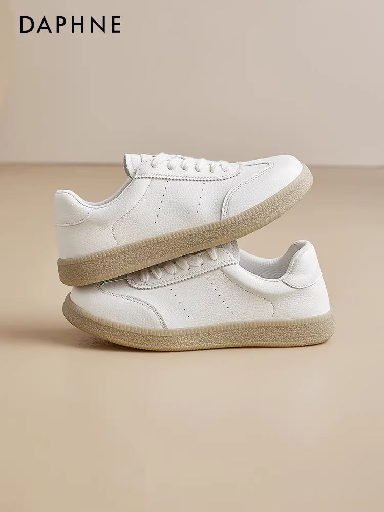 Giày ba lê trắng Daphne dành cho nữ 2024, mẫu mới mùa hè, đế mềm, mũi tròn, giày tập luyện Đức, giày thể thao đa năng cho học sinh