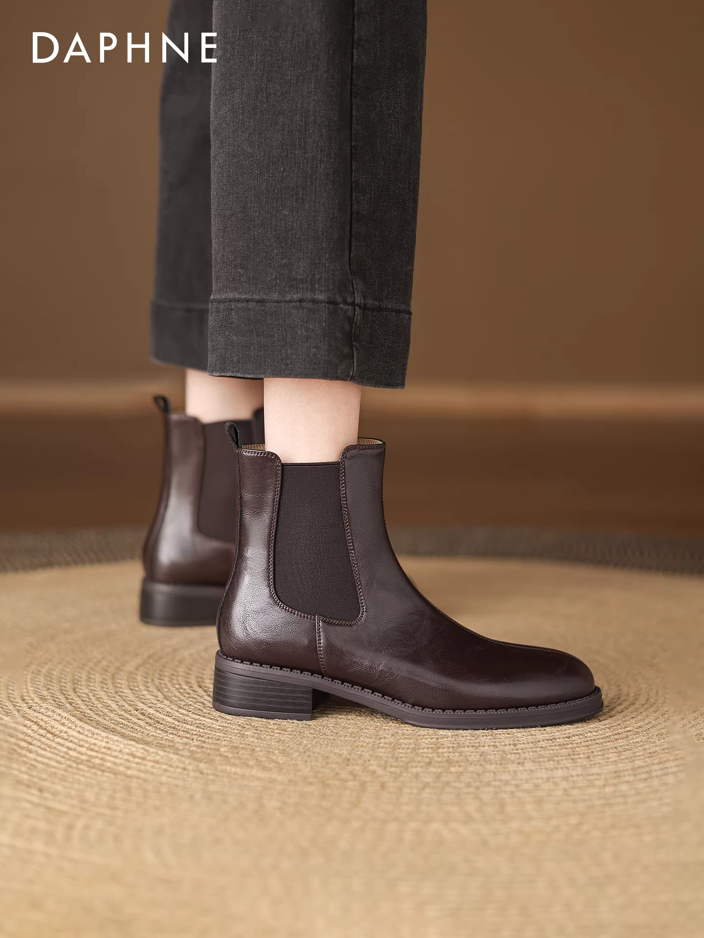 Giày Chelsea kiểu Anh Daphne dành cho nữ, mẫu mới thu đông 2025, đế dày, kiểu Martin, boots ngắn Melard