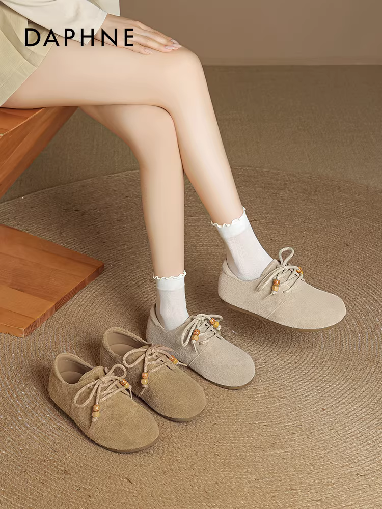 Giày Birkenstock nữ Daphne cao cấp, kiểu mới thu đông 2025, đế mềm, êm chân, kiểu lười, đế bằng.