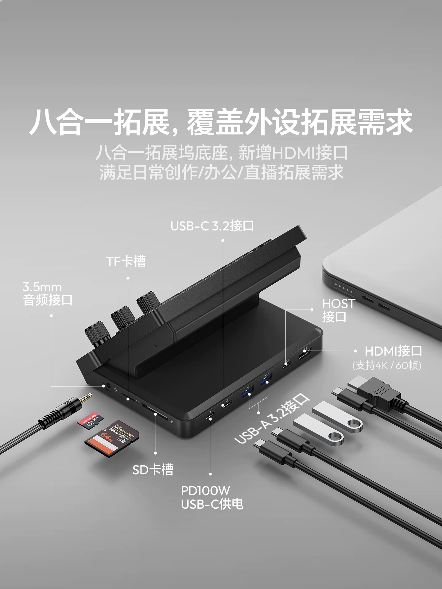 【Sản phẩm chủ lực】Ulanzi D200X Trợ lý chỉnh sửa bằng núm vặn Bàn phím tùy chỉnh Bộ điều khiển máy tính để bàn Bộ điều khiển mở rộng thiết bị ngoại vi máy tính Bảng điều khiển điều khiển