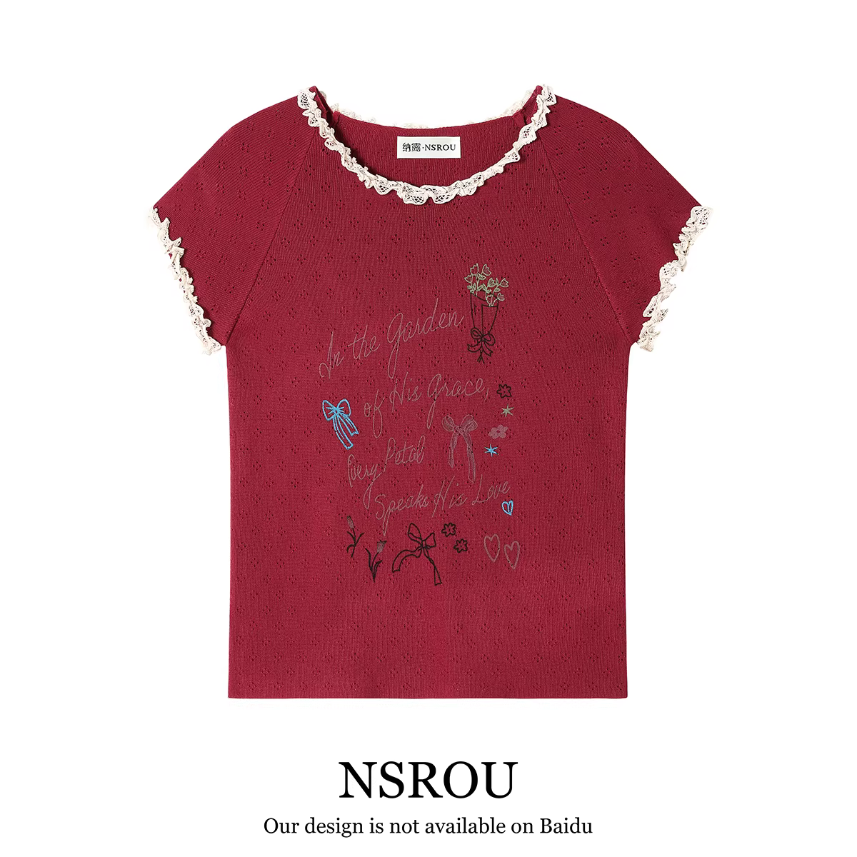 Áo dệt kim ngắn tay thiết kế thanh lịch theo phong cách Hàn Quốc dành cho nữ, áo kiểu dáng ôm sát cổ tròn mùa xuân thu mới.