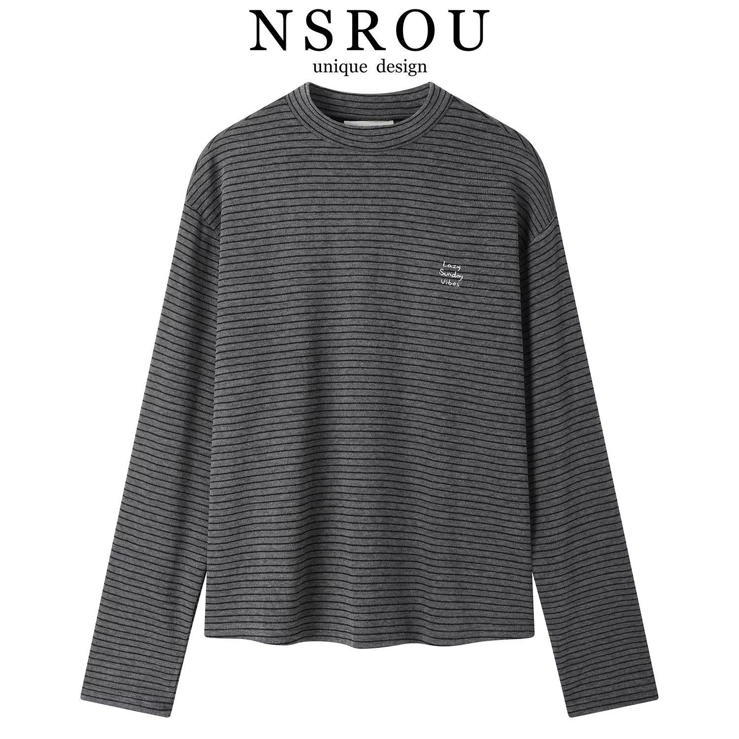 Áo len dệt kim dài tay cổ cao nửa cổ kiểu cổ điển dành cho nữ, áo lót ôm sát màu xám mùa thu.