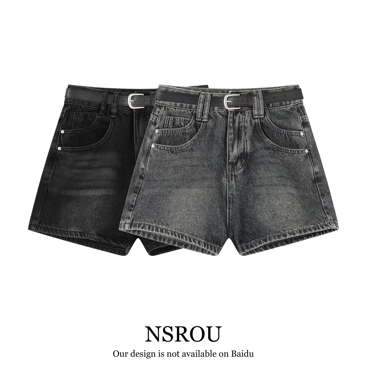 Quần short denim cạp cao kiểu Mỹ cổ điển, tôn dáng, đa năng, chất liệu denim đã qua xử lý, dành cho nữ, kiểu dáng rộng rãi, dáng chữ A, ống rộng, thích hợp cho mùa hè.