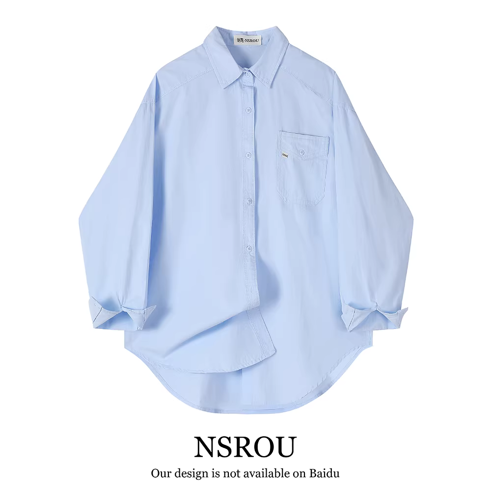 Áo sơ mi thiết kế thanh lịch và nhẹ nhàng theo phong cách Hàn Quốc dành cho nữ, áo sơ mi dài tay dáng ôm dáng cao cấp mùa xuân thu