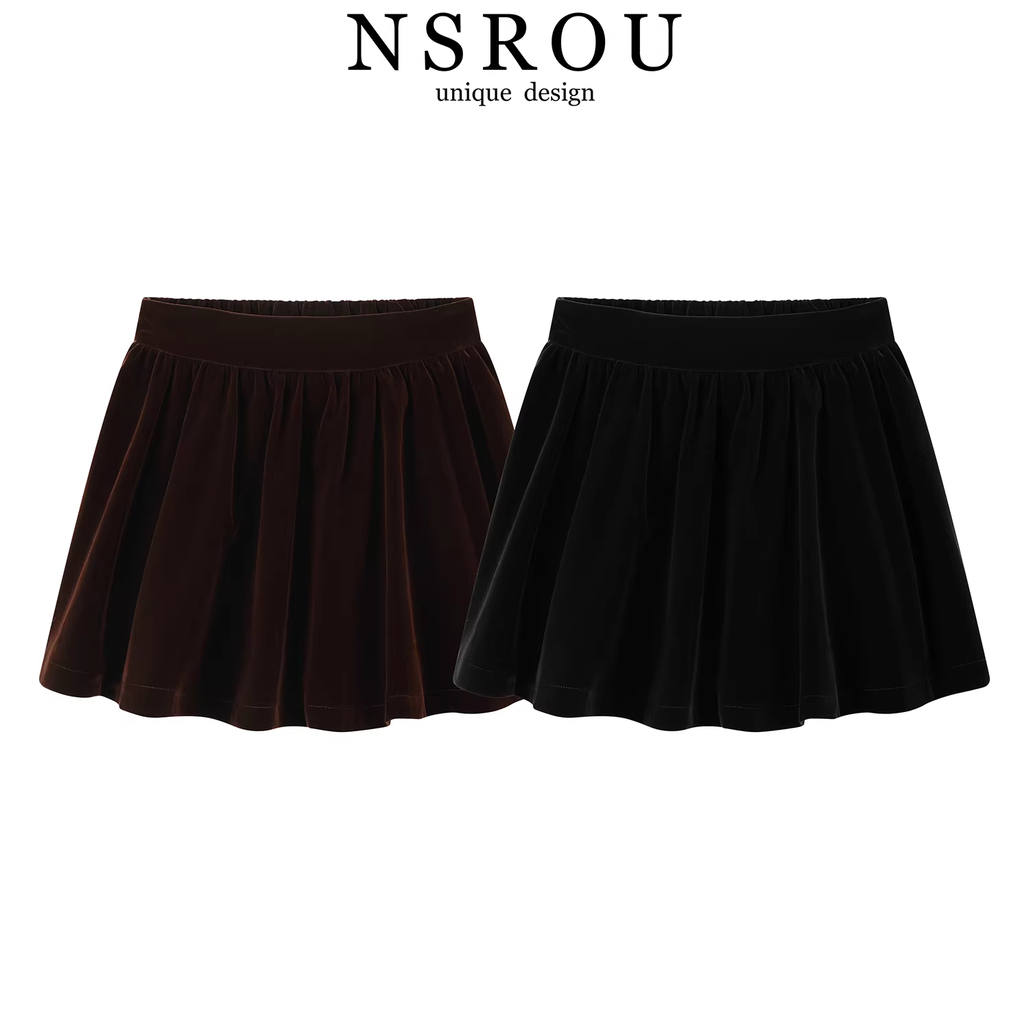 Váy nhung đen cao cấp, kiểu dáng cổ điển, cạp cao, tôn dáng, dành cho nữ, mùa thu đông, kiểu dáng chữ A ôm hông, ngắn.