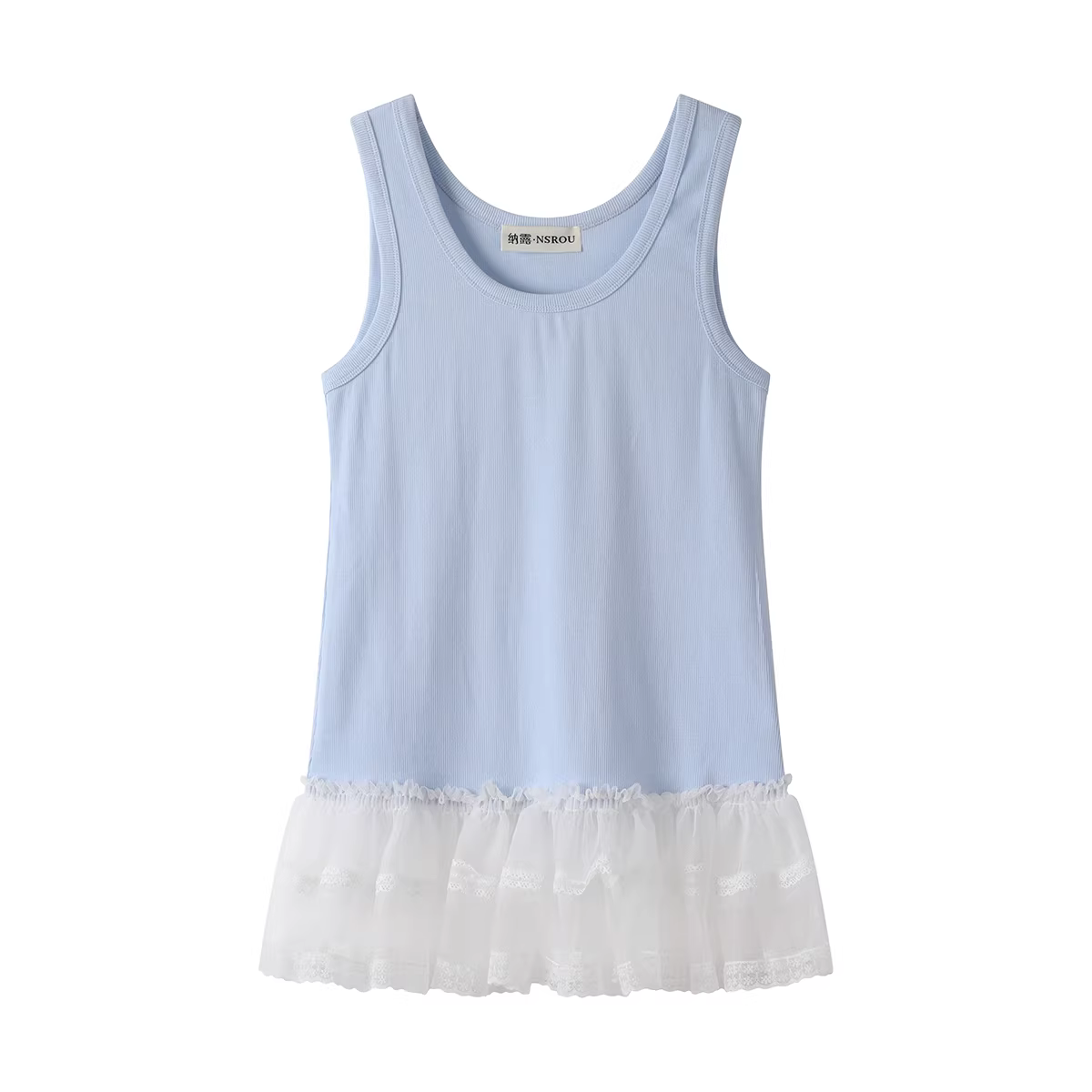 Áo camisole kiểu dáng ôm sát phong cách múa ba lê phối ren kiểu Hàn Quốc dành cho nữ mùa xuân hè cao cấp thanh lịch gợi cảm