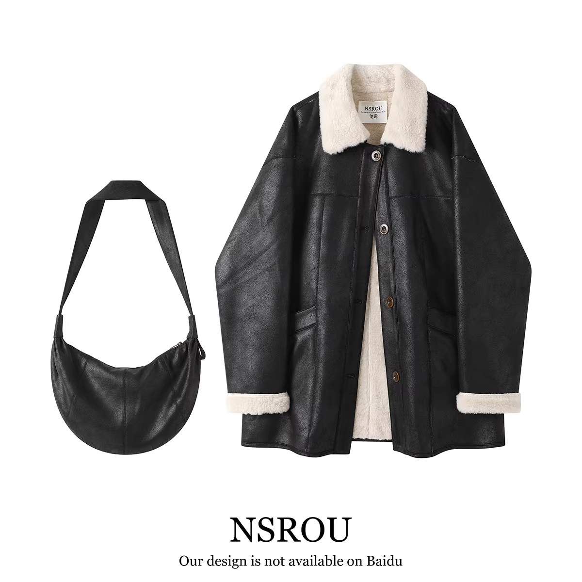 NSROU Mỹ retro dáng rộng giản dị da lộn lông thú áo khoác da một mảnh mùa đông nữ áo khoác nhung mới