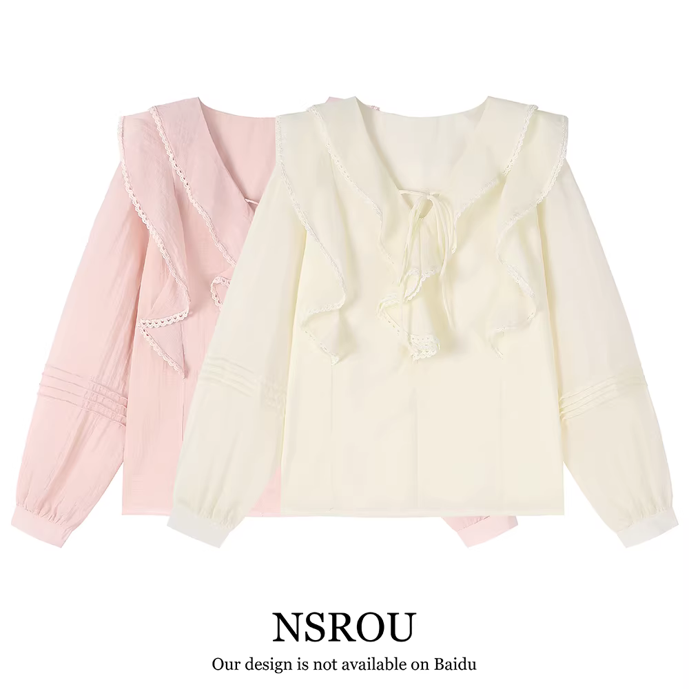 Áo kiểu Hàn Quốc, sang trọng, độc đáo và tinh tế dành cho nữ, thiết kế xuân thu, áo sơ mi và áo cánh đẹp và siêu phong cách.