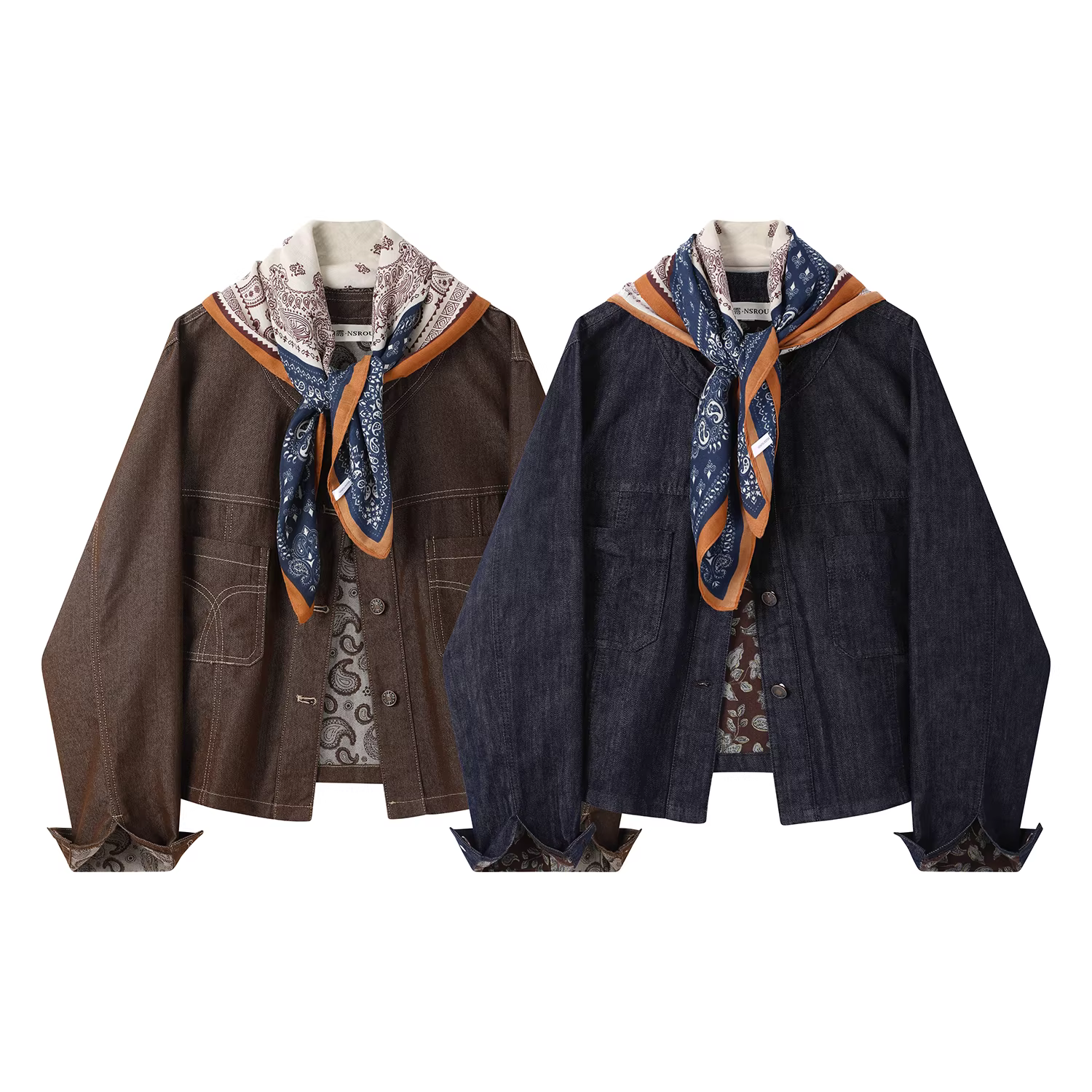 Áo khoác denim ngắn dáng rộng kiểu cổ điển Hồng Kông dành cho nữ, áo khoác đa năng phong cách giản dị thích hợp cho đầu mùa thu