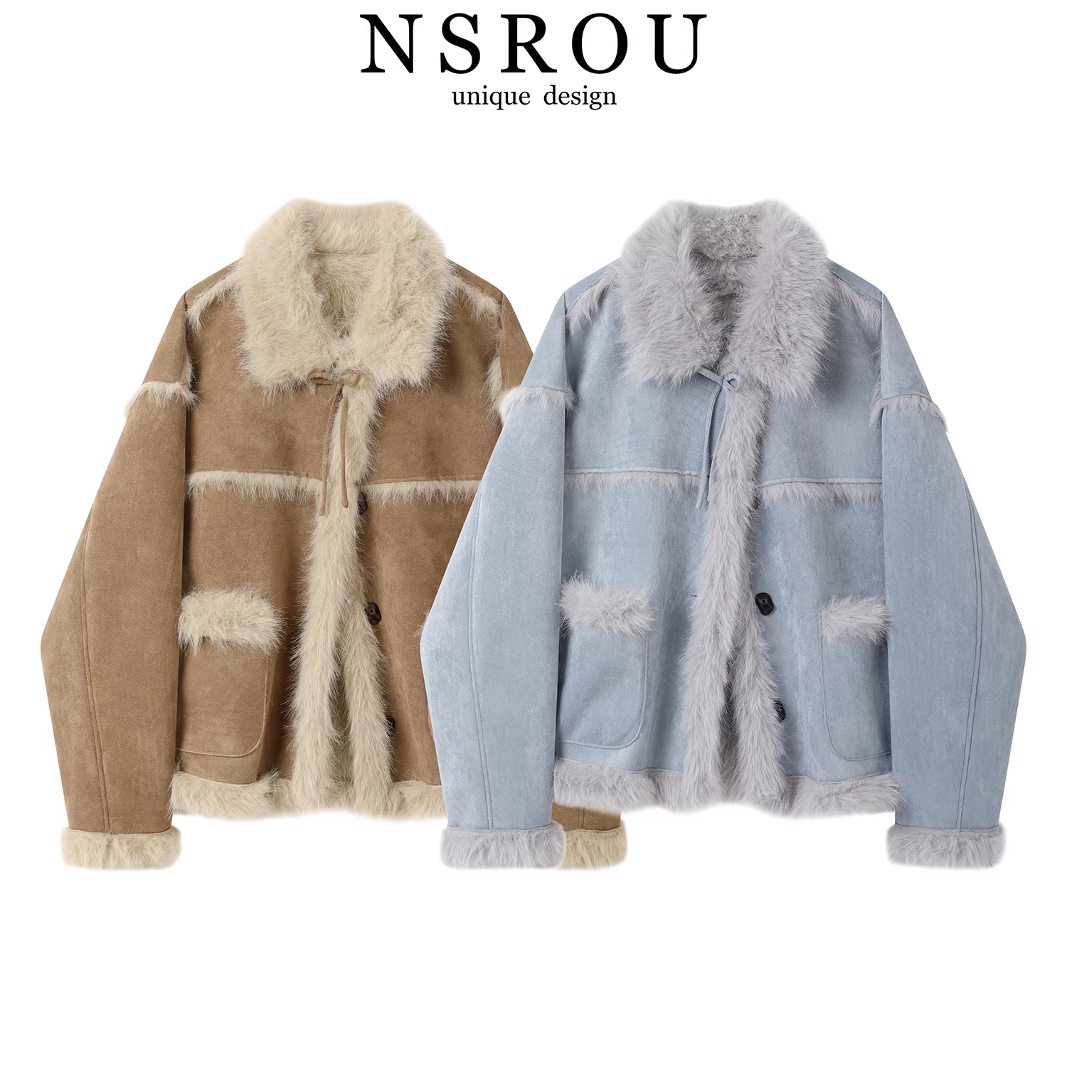 Áo khoác ngắn lót lông phong cách Pháp thanh lịch và độc đáo dành cho nữ, hoàn hảo cho mùa thu đông.