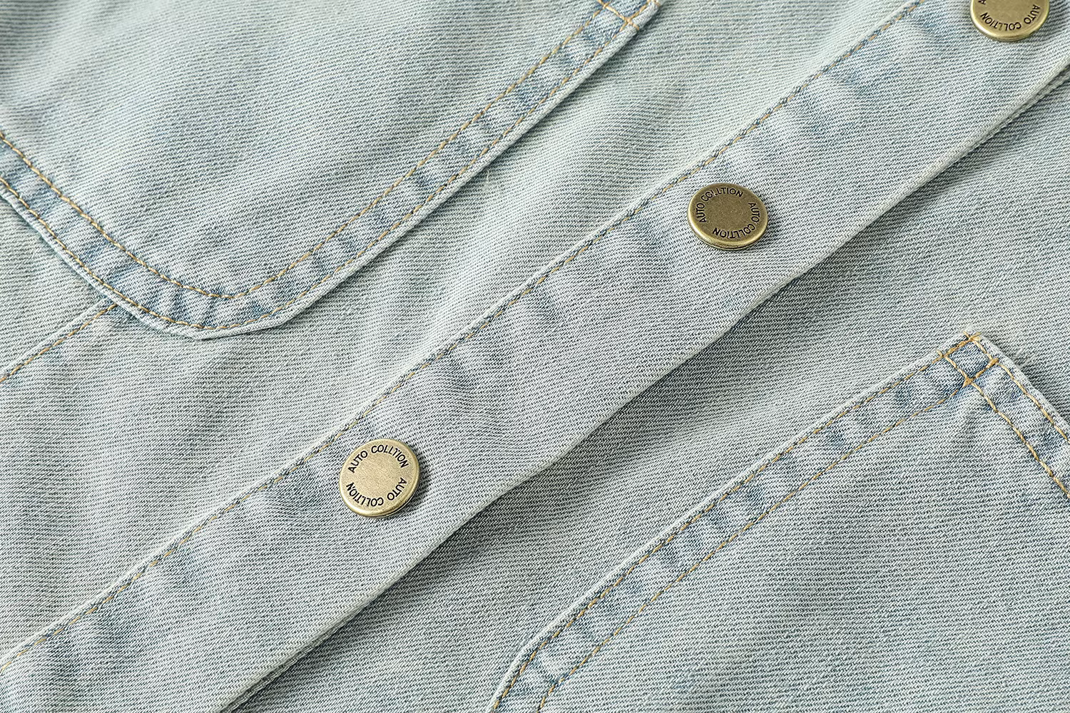 Áo sơ mi denim cổ điển kiểu Mỹ dành cho nữ, phong cách mùa hè mới, thời trang phong cách Hồng Kông, áo khoác ngắn đa năng với tay áo nhỏ xòe.