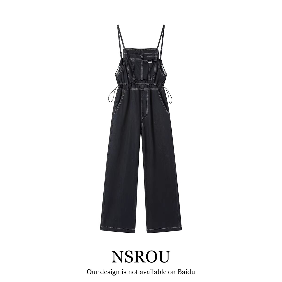 Quần yếm denim kiểu Mỹ cổ điển Xuân Thu dành cho nữ, kiểu dáng mới, thanh lịch, độc đáo, tôn dáng, quần dài ống thẳng, phong cách thường ngày