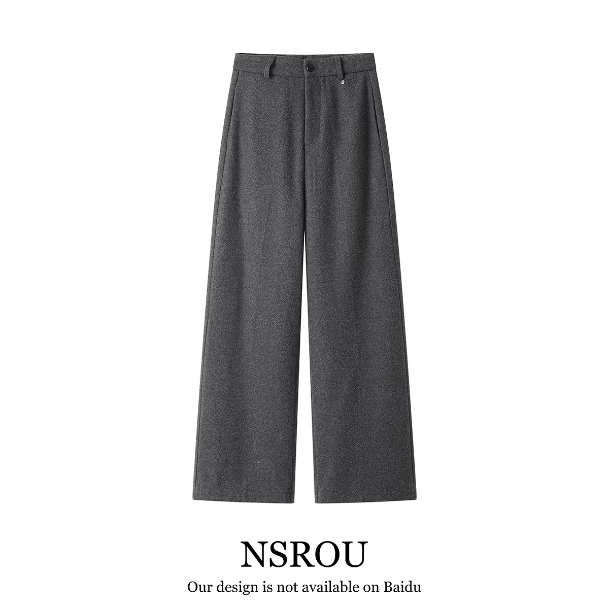 NSRO Quần dài dáng thẳng có lót lông cừu kiểu dáng thể thao eo cao kiểu Hàn Quốc dành cho nữ, quần ống rộng dài đến sàn dày dặn mùa thu đông