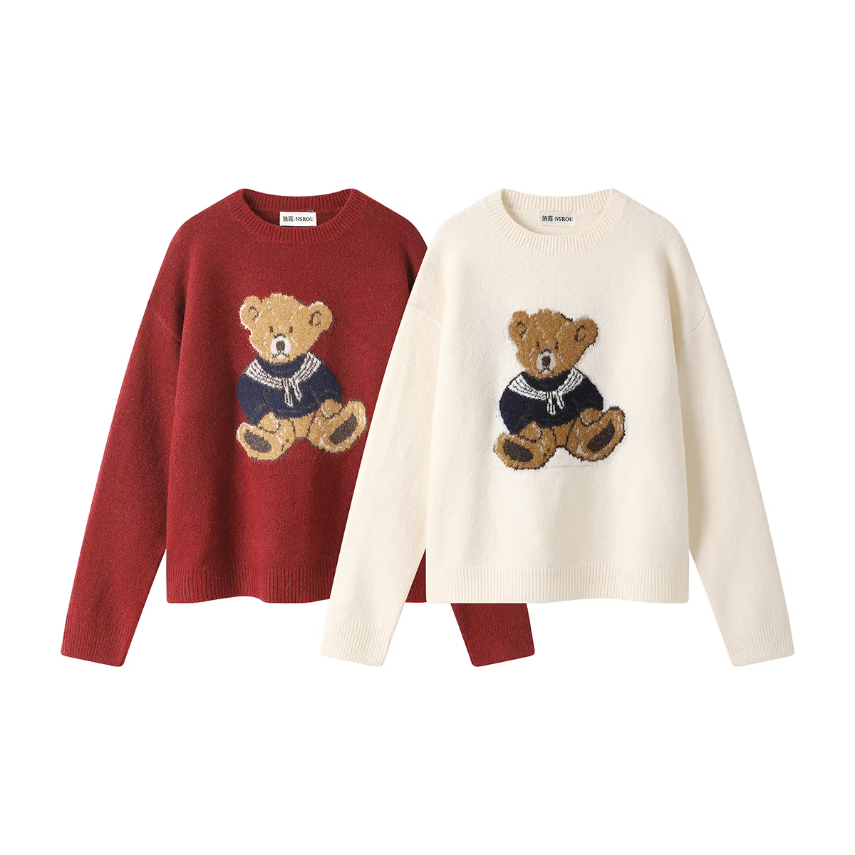 Áo len dệt kim hoạt hình giảm tuổi theo phong cách Hàn Quốc dành cho nữ, mùa thu đông dáng rộng vừa vặn đa năng phong cách lười biếng áo dày mềm mại