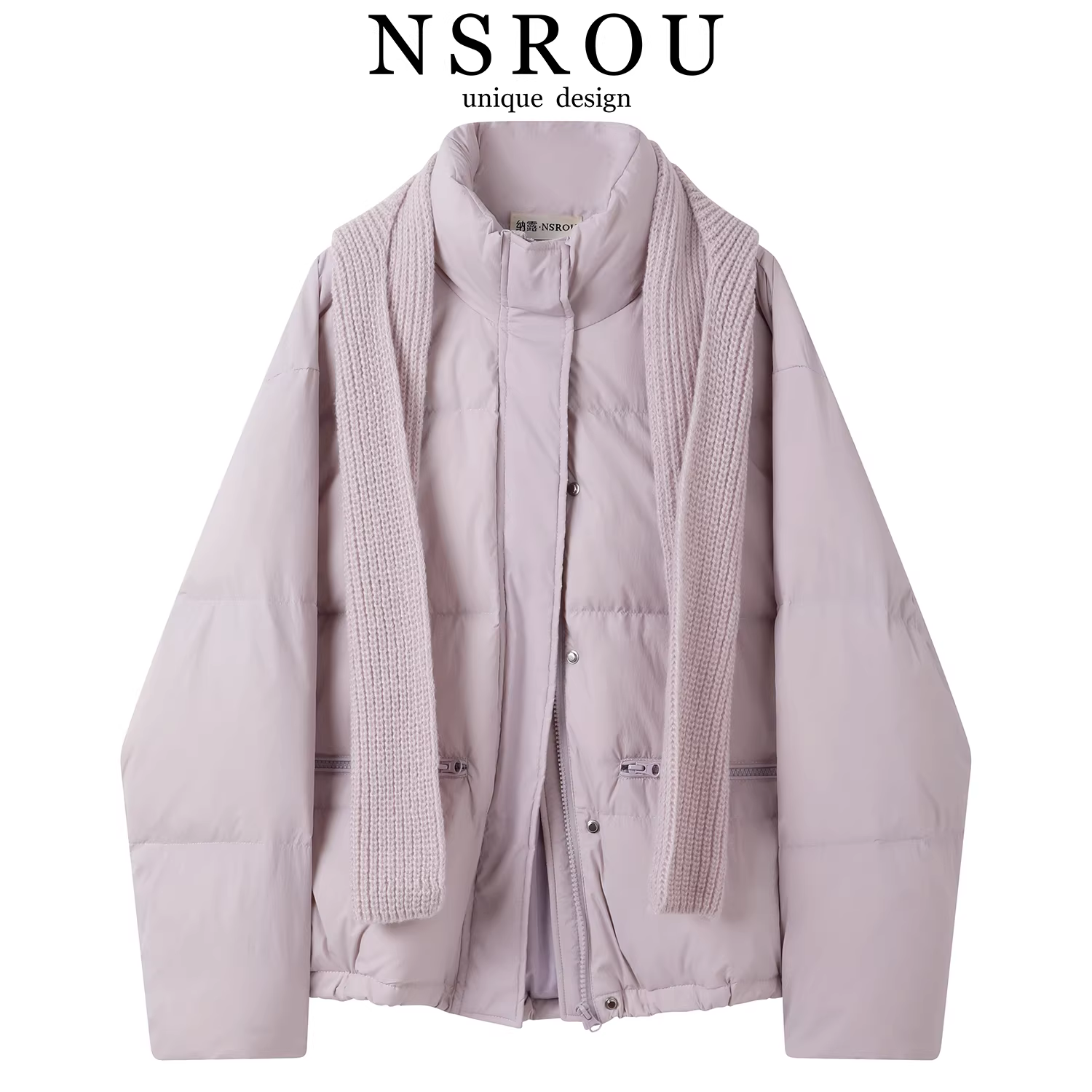 Áo khoác ngắn cao cấp và sành điệu dành cho nữ, phong cách thu đông mới, áo cổ đứng nhỏ nhắn kiểu Kendall Jenner.