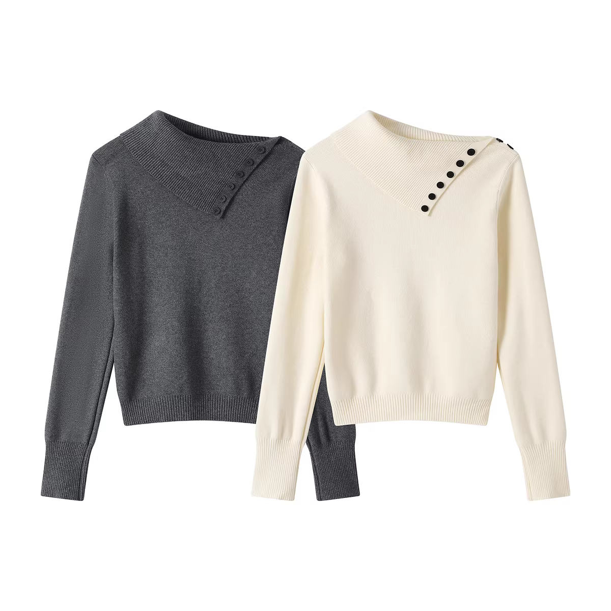 Áo len dệt kim thiết kế theo phong cách NSROU Hàn Quốc dành cho nữ, áo độc đáo và siêu phong cách cho mùa thu đông.