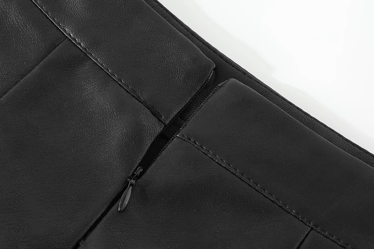 Chân váy da cao cấp thiết kế ôm dáng, kiểu dáng mới xuân thu dành cho nữ, chân váy bút chì dáng chữ A dài trung bình xẻ tà thanh lịch.