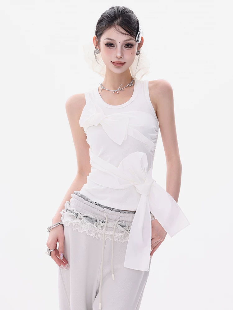 Đảo ABWEAR Wanyou - Áo yếm thiết kế dây đeo hình con bướm nguyên bản dành cho nữ, áo không tay ôm vừa vặn mùa hè mới