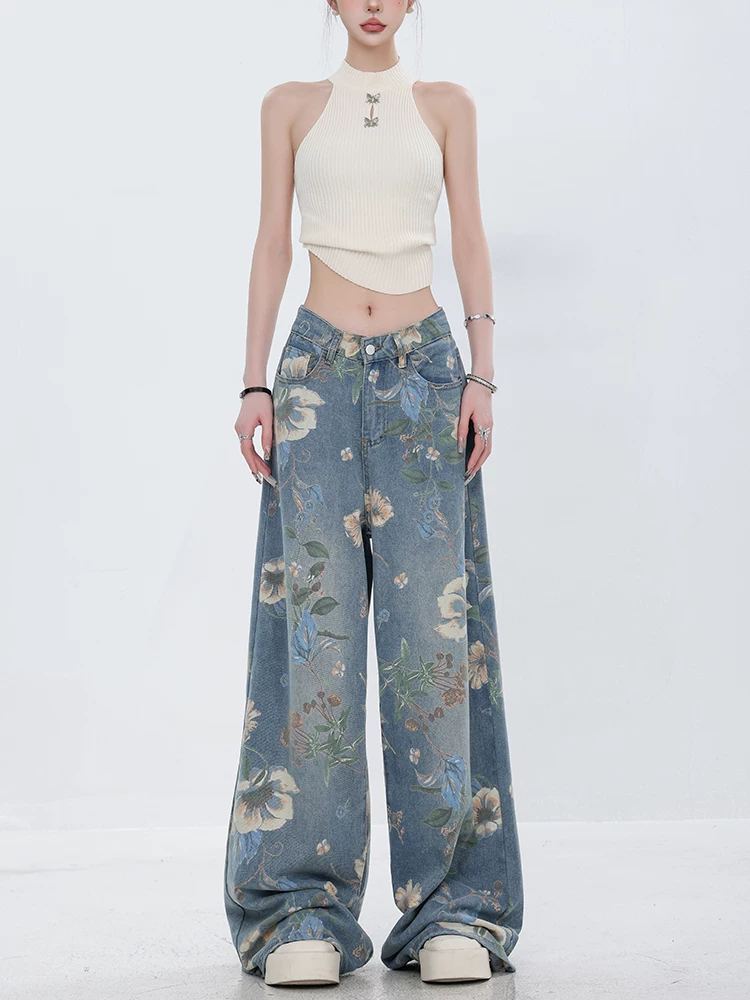 [Wu You Khuyến nghị] Quần jean ống rộng dáng thẳng thiết kế cổ điển mới của ABWEAR mùa hè