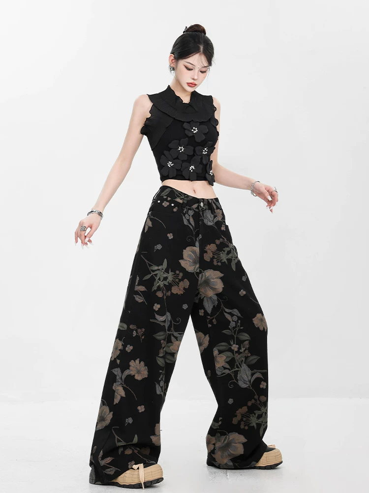 Quần jean rách in họa tiết cổ điển Mỹ của ABWEAR