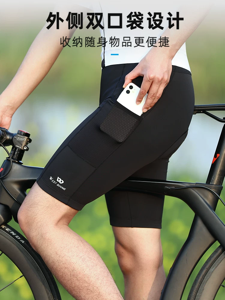 Quần short đi xe đạp West Rider dành cho nam và nữ với quần short đi xe đạp đường trường có đệm chống sốc trang phục đi xe đạp mùa hè