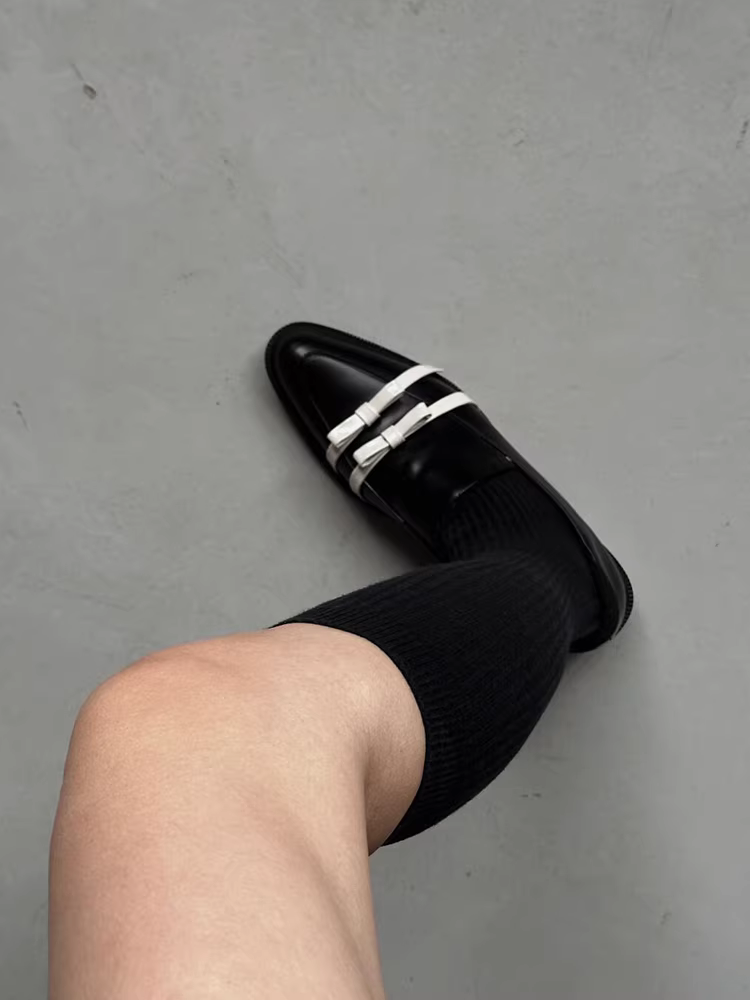 Phiên bản da cừu ~ Giày derby cao cấp phong cách Anh dành cho nữ, giày lười da thật đế thấp kiểu Pháp, giày da nhỏ có nơ