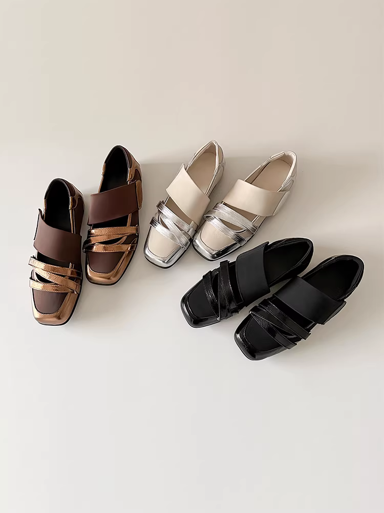 Phiên bản da cừu ~ giày múa ba lê cao cấp dành cho nữ, thiết kế da thật kiểu Pháp, giày thể thao thông thường thời trang