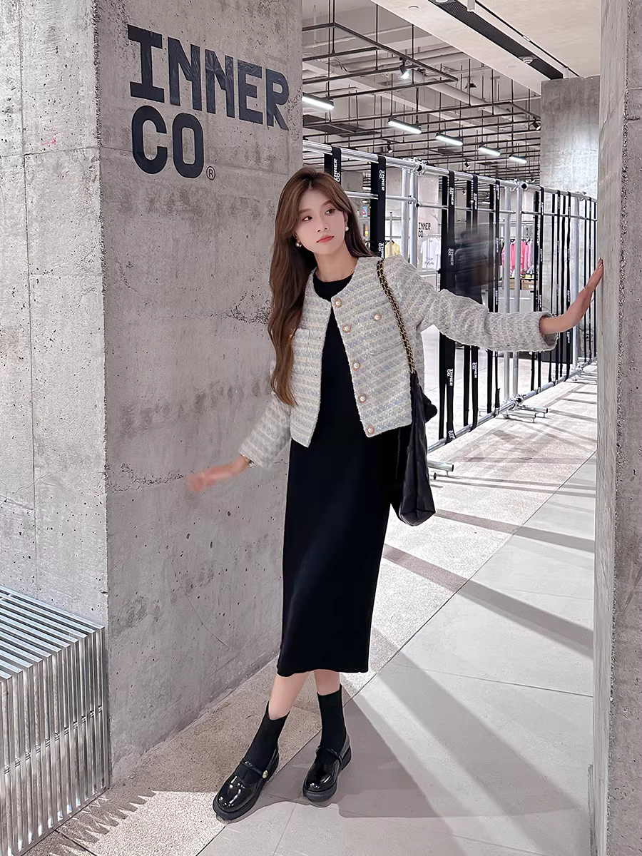 Giày bốt nữ, bốt dệt kim dáng ôm, bốt đế bằng da thật, bốt ngắn mùa xuân thu, bốt Martin màu nâu, bốt kiểu Mary Jane.