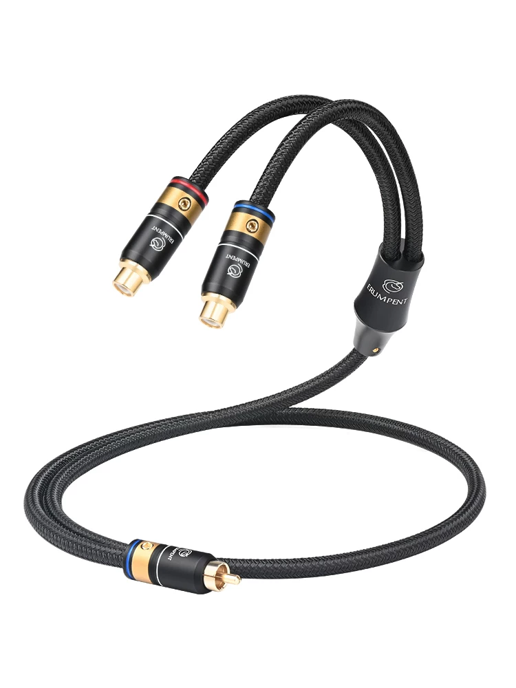Cáp chuyển đổi âm thanh kép Duoya Beast Lotus, đầu ra kép (đực) từ đầu vào kép (cái) cho amply xe hơi