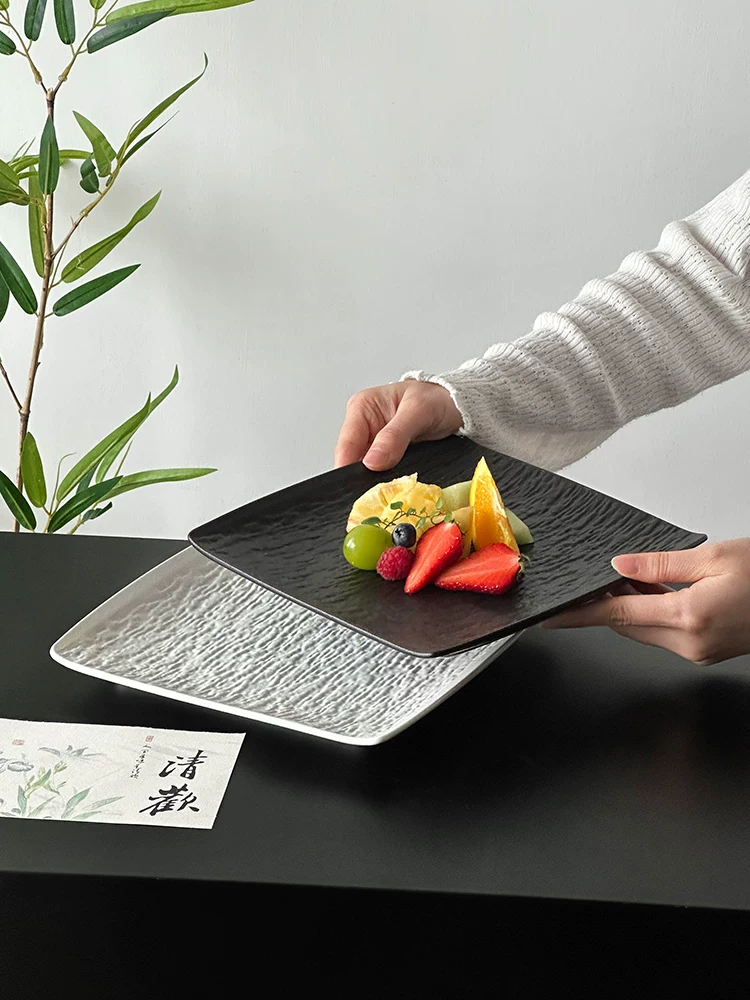 Đĩa sứ cổ điển, đĩa tráng miệng cao cấp, đĩa trái cây trà chiều, đĩa màu trơn, đĩa trái cây, đĩa ăn tối tinh tế