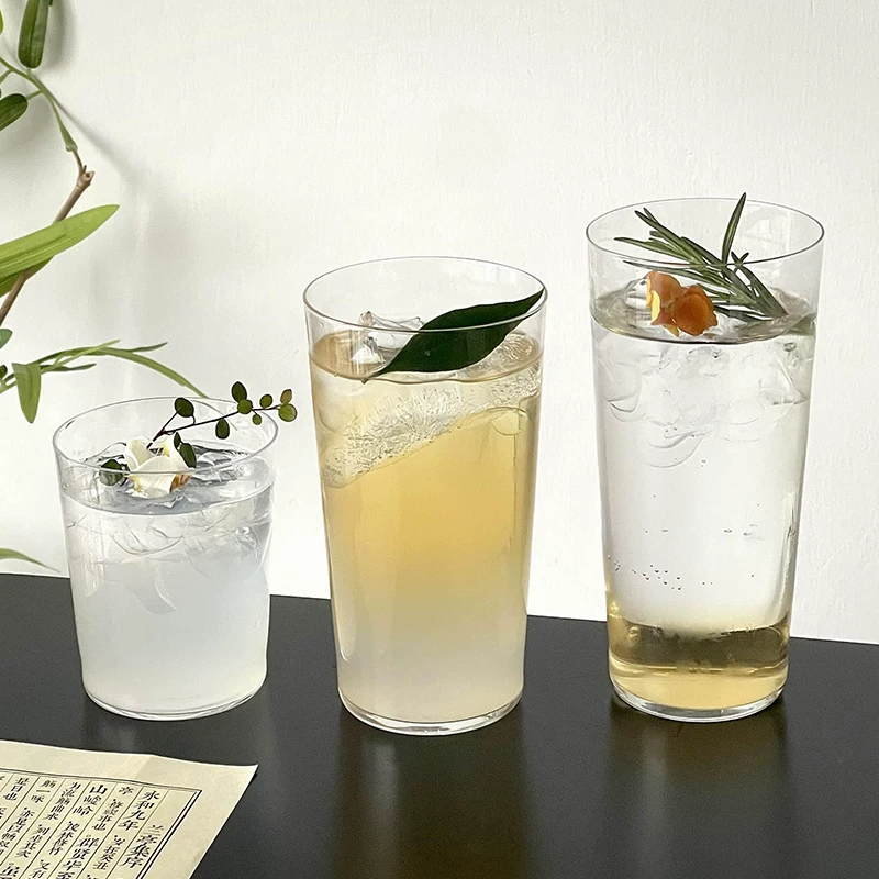 Ly thủy tinh nghiêng siêu mỏng kiểu Nhật Kimura, ly rượu vang, ly Colin, ly cocktail, ly đồ uống, ly trà lạnh.