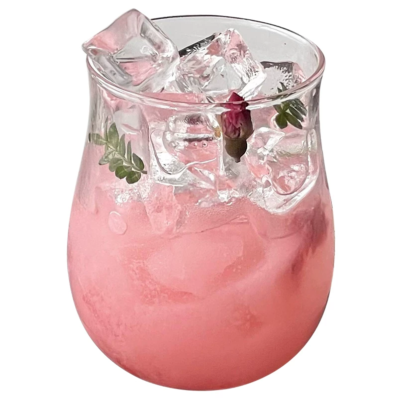 Cốc thủy tinh tulip đơn giản, cốc cà phê chịu nhiệt bằng thủy tinh borosilicate cao cấp, cốc trà sáng tạo cho quán trà, cốc latte, cốc uống nước.