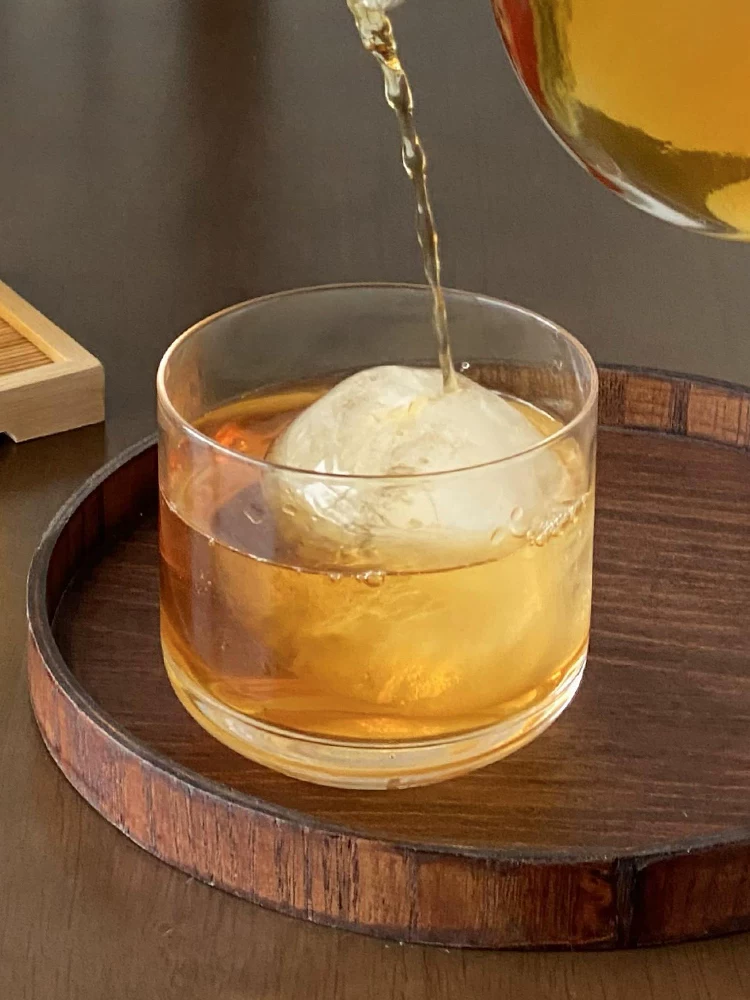 Ly thủy tinh siêu mỏng kiểu Trung Quốc mới, có giá trị thẩm mỹ cao, ly đựng đá viên cocktail, ly cà phê đá phong cách ins, ly latte, ly cổ điển.