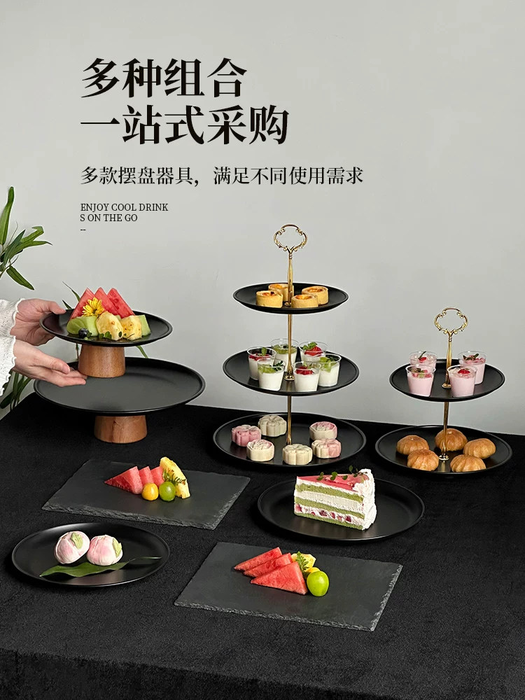 Kệ trưng bày bánh ngọt nhiều tầng, khay bánh, đĩa trái cây, giá đựng đồ ăn nhẹ, trang trí bàn trà chiều