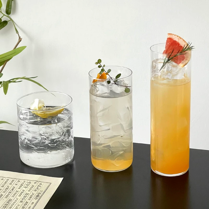Cốc thủy tinh siêu mỏng kiểu Nhật, cốc thẳng, cốc cocktail sáng tạo, cốc uống nước dài, cốc Collins, cốc Long Island Iced Tea.
