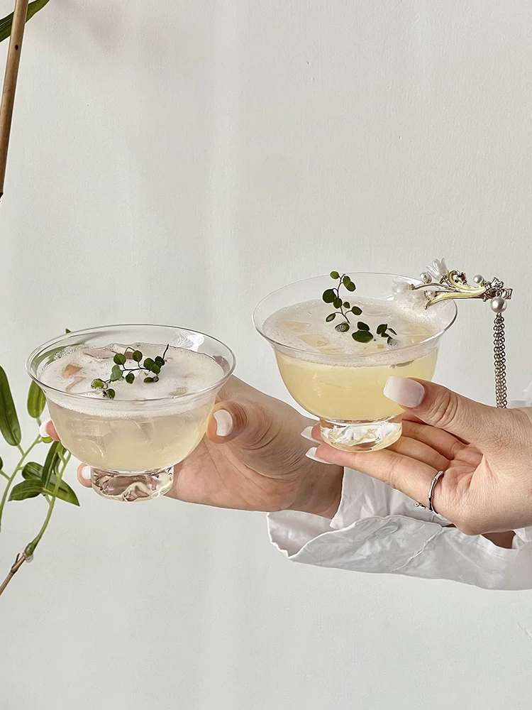 Ly rượu trà núi phong cách Trung Hoa, ly trà kung fu phong cách dân tộc, ly cocktail sang trọng, ly uống cà phê cao cấp.