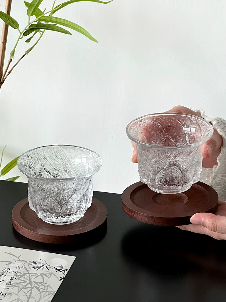 Cốc trà đá kiểu Trung Quốc mới, cốc thủy tinh, cốc uống nước có giá trị thẩm mỹ cao, cốc pha lạnh tinh tế, cốc trà và rượu, cốc cà phê, cốc nước.