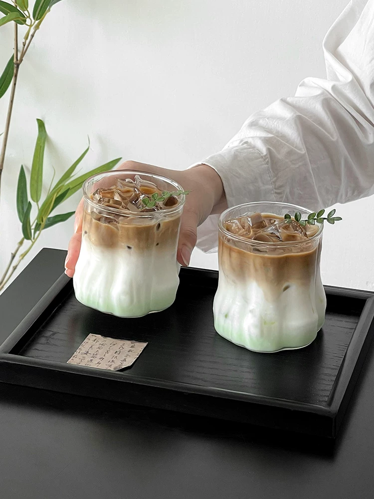 Cốc cà phê sáng tạo cá nhân hóa, cốc latte dừa cổ điển, cốc hình khúc gỗ, cốc nước cao cấp, cốc thủy tinh, cốc uống nước