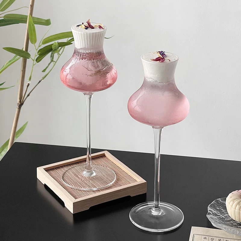 Ly uống rượu hình eo cổ điển, cốc trà và rượu kiểu Trung Quốc mới, cốc nếm thử sáng tạo cao cấp, cốc cocktail, cốc cà phê.