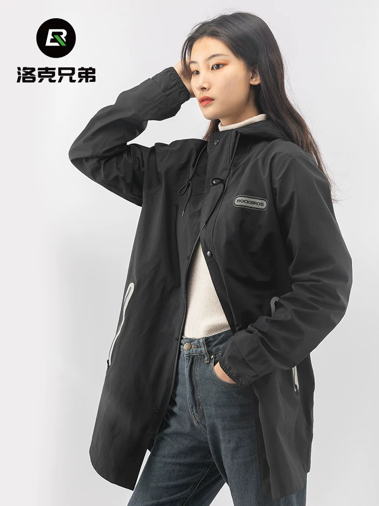 Áo mưa kéo dài dành cho nam và nữ đi xe đạp, xe điện, đi xe máy của Rock Brothers được phủ nhiều lớp chống thấm nước và gió