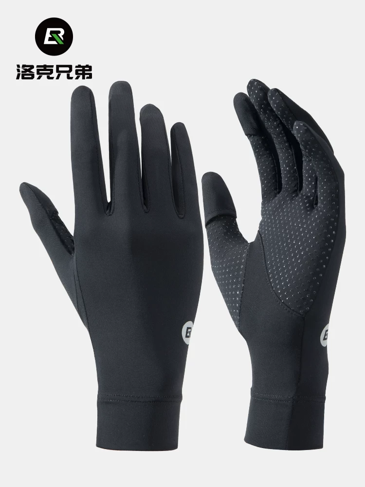 Găng tay đi xe đạp chống nắng Rock Brothers, găng tay mỏng chống trượt khi lái xe, găng tay ngoài trời toàn ngón tay thoáng khí bằng lụa băng chống tia cực tím dành cho nam và nữ