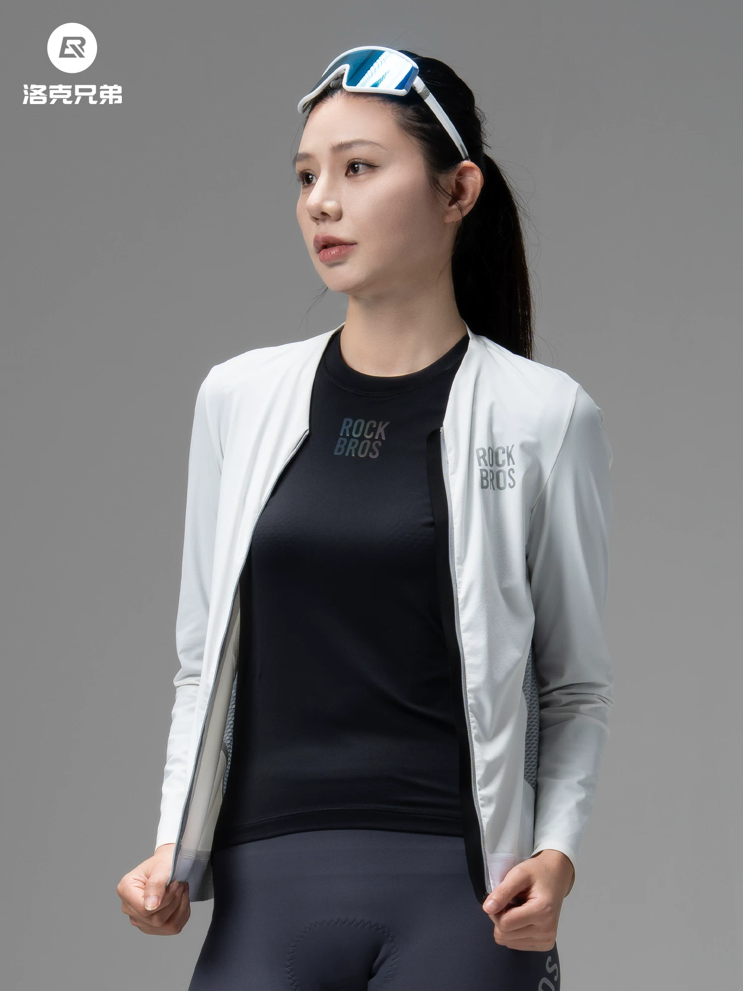 Áo thể thao Rock Brothers lớp trong dài tay, chất liệu lông cừu, giữ ấm, lớp lót thể thao, đồ lót nhẹ, thoáng khí, kiểu dáng nam