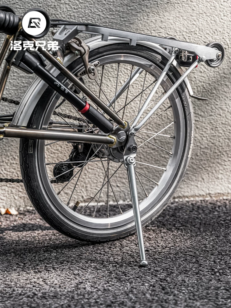 Rock Brothers gấp xe đạp chân chống hợp kim nhôm 16inch chân đế bên vải nhỏ đa năng giá để xe đạp phụ kiện