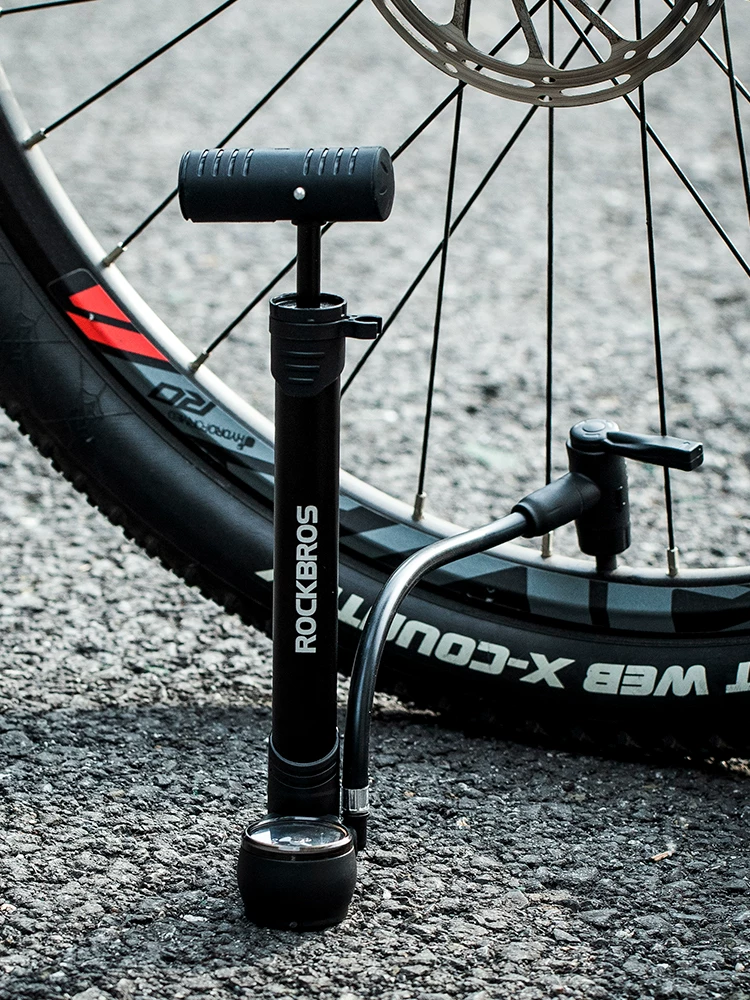 Rock Brothers bơm xe đạp điện áp cao xe đạp leo núi xe đạp đường bộ di động tại nhà bơm chân phụ kiện