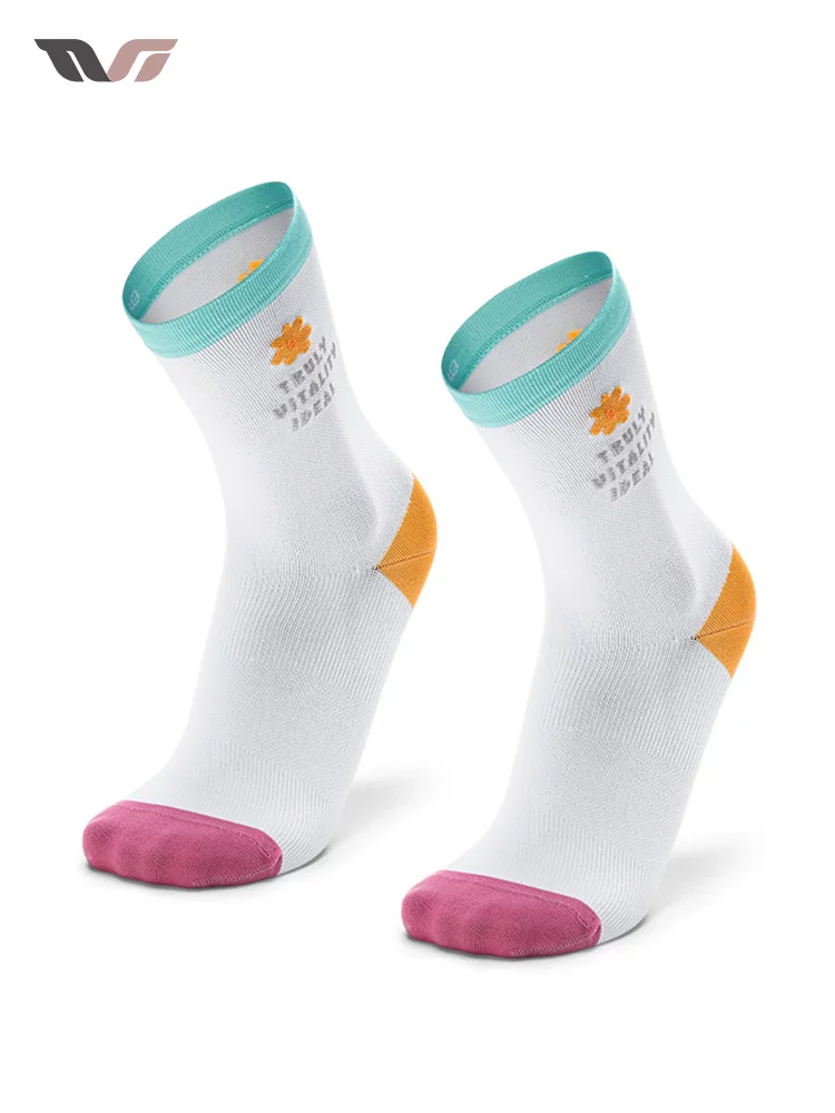 Rock Brothers TVI series tất đi xe đạp đường bộ xe đạp leo núi giữa bắp chân tất thể thao thoáng khí phong cách mùa hè dành cho nữ